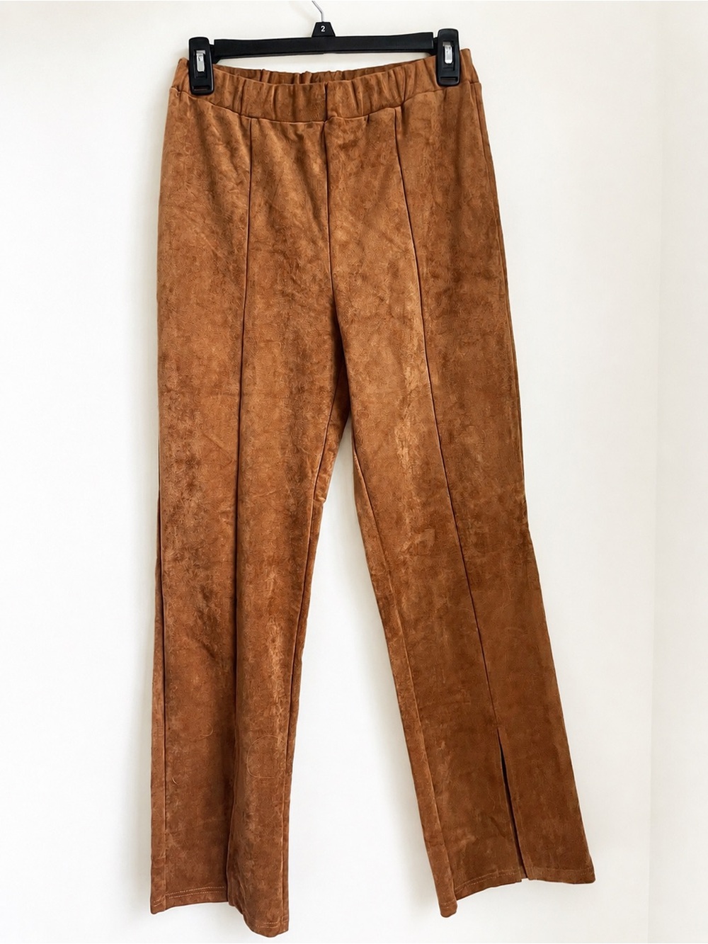 Wishlist Faux Suede Split Hem Pants